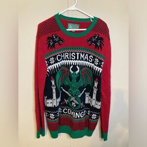 Ugly Christmas Sweater Christmas Is Coming, Size XL